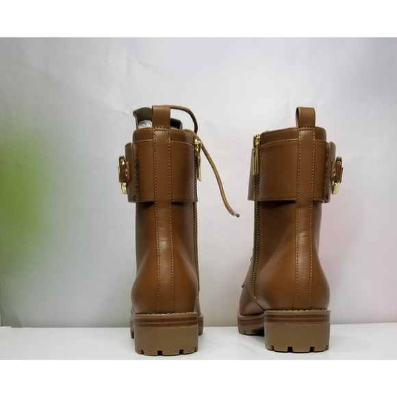 Michael Michael Kors Women's Rory Leather Combat Boot Size 6.5 Luggage NWT - Picture 5 of 8